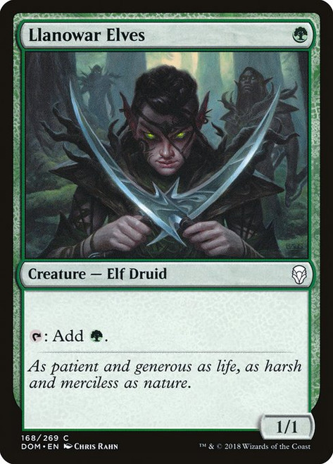 Llanowar Elves (DOM) (Foil) (#168)