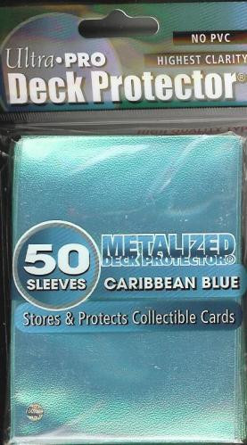 Ultra Pro Metalized Pack of 50 in Caribbean Blue