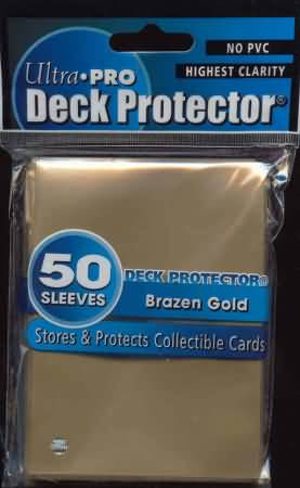 Ultra Pro Standard Sleeves Pack of 50 in Brazen Gold