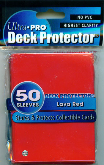 Ultra Pro Standard Sleeves Pack of 50 in Lava Red