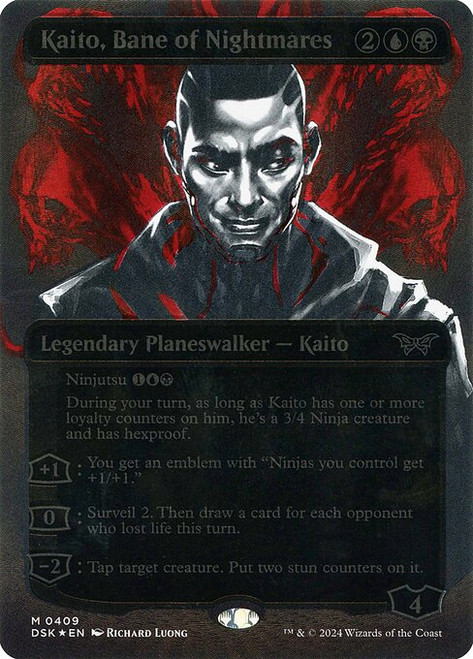 Kaito, Bane of Nightmares (DSK) (TexturedFoil) (Showcase) (#409)