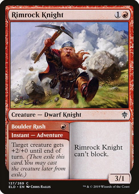 Rimrock Knight // Boulder Rush (ELD) (Foil) (#137)