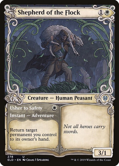Shepherd of the Flock // Usher to Safety (ELD) (Foil) (Showcase) (#278)