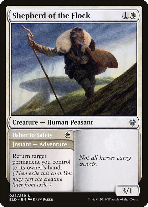 Shepherd of the Flock // Usher to Safety (ELD) (Foil) (#28)