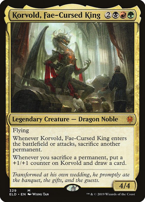 Korvold, Fae-Cursed King (ELD) (Foil) (#329)