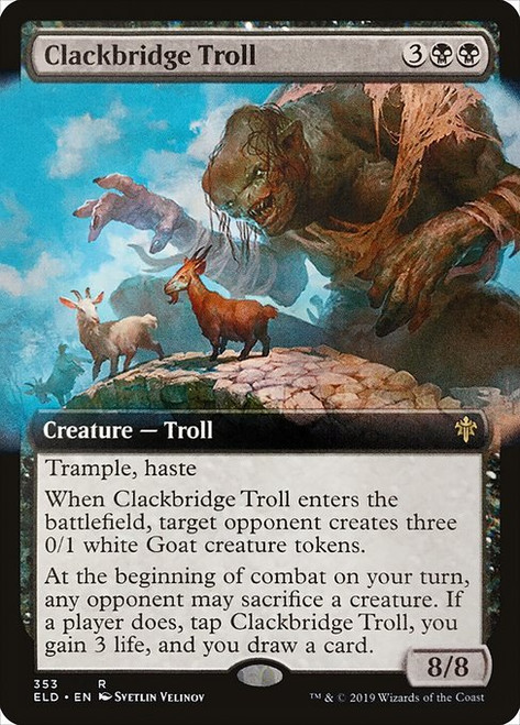 Clackbridge Troll (ELD) (Extended Art) (#353)