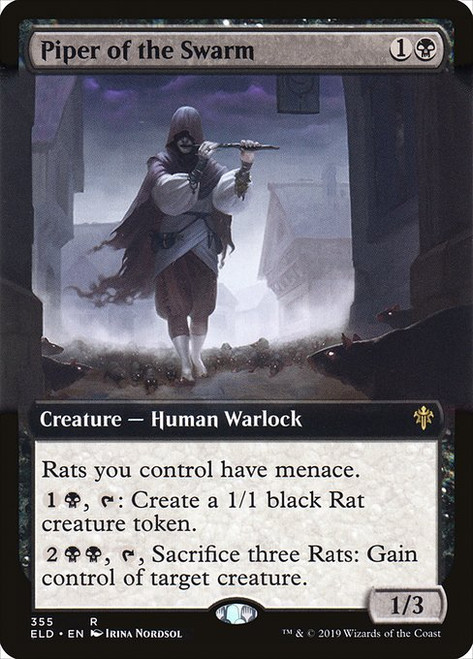 Piper of the Swarm (ELD) (Foil) (Extended Art) (#355)