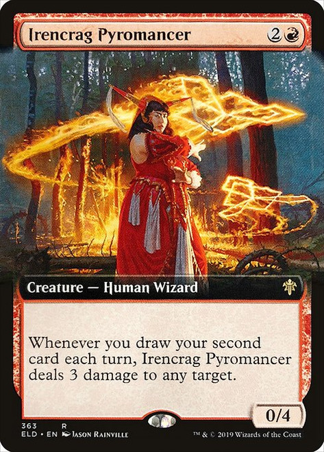 Irencrag Pyromancer (ELD) (Foil) (Extended Art) (#363)
