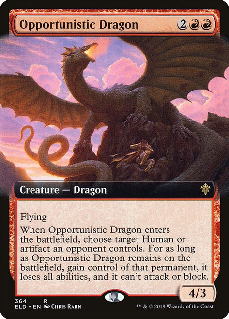 Opportunistic Dragon (ELD) (Foil) (Extended Art) (#364)