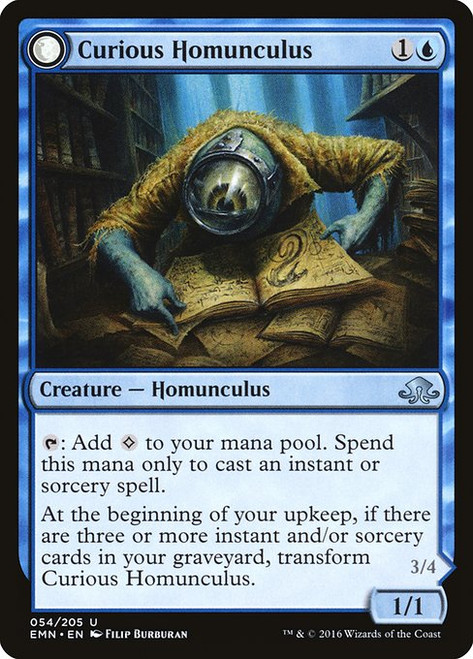 Curious Homunculus // Voracious Reader (EMN) (Foil) (#54)