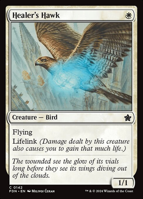Healer's Hawk (FDN) (Foil) (#142)