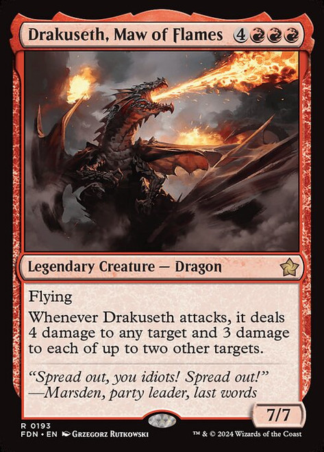 Drakuseth, Maw of Flames (FDN) (Foil) (#193)