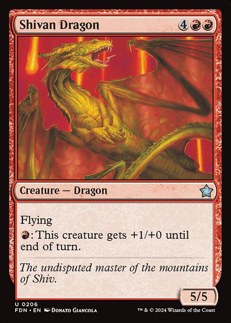 Shivan Dragon (FDN) (#206)