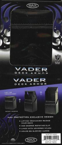Max Armor Vader Deck Box in Black Leather
