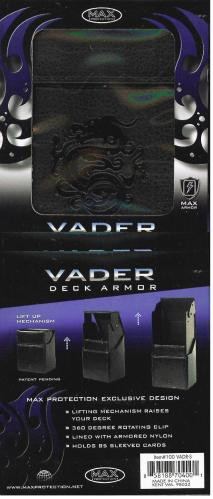 Max Armor Vader Deck Box WIth Dragon Logo  in Black Leather