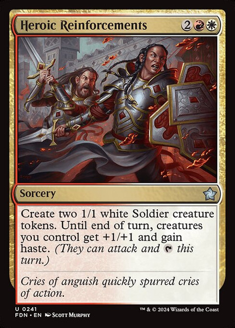 Heroic Reinforcements (FDN) (Foil) (#241)