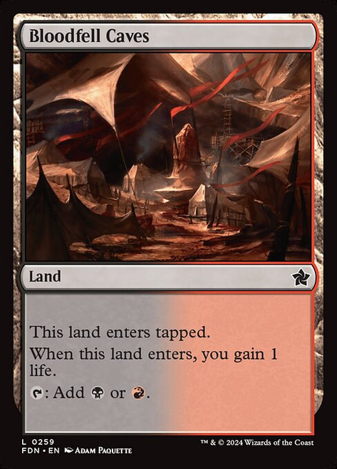 Bloodfell Caves (FDN) (Foil) (#259)