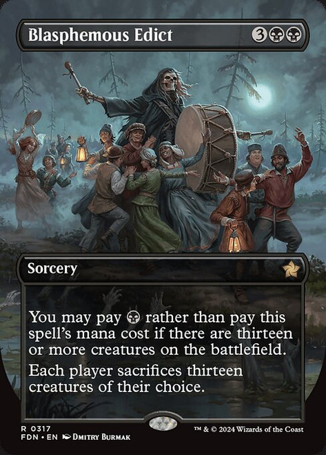 Blasphemous Edict (FDN) (Foil) (Borderless) (#317)