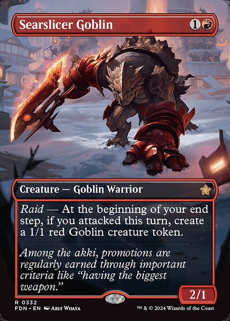 Searslicer Goblin (FDN) (Foil) (Borderless) (#332)