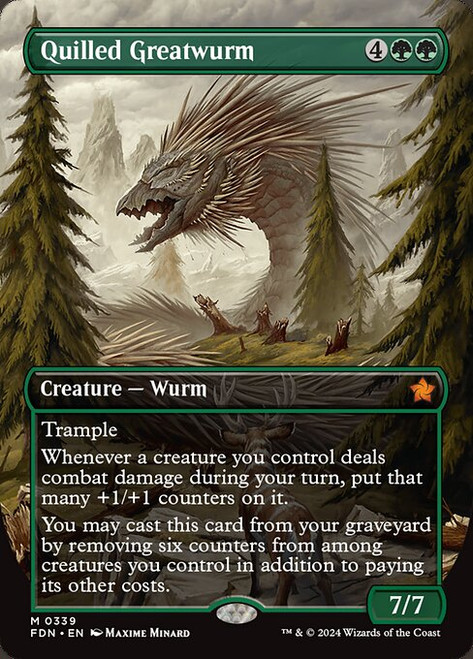Quilled Greatwurm (FDN) (Foil) (Borderless) (#339)