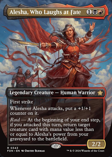 Alesha, Who Laughs at Fate (FDN) (Foil) (Borderless) (#343)
