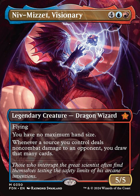 Niv-Mizzet, Visionary (FDN) (Foil) (Borderless) (#350)