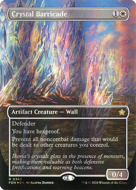 Crystal Barricade (FDN) (Mana Foil) (Borderless) (#365)