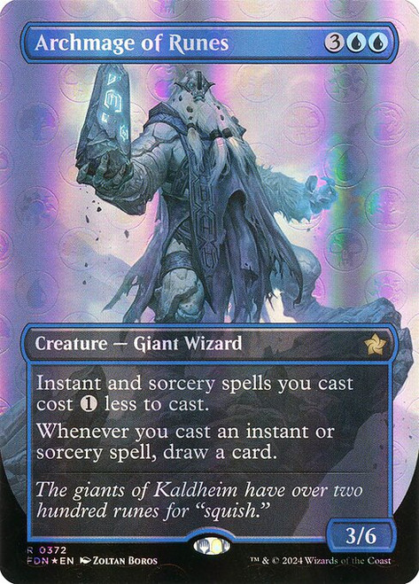 Archmage of Runes (FDN) (Mana Foil) (Borderless) (#372)