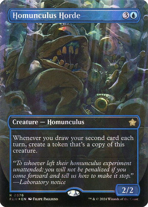 Homunculus Horde (FDN) (Mana Foil) (Borderless) (#376)