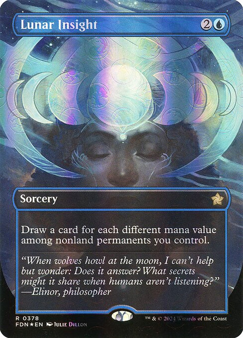 Lunar Insight (FDN) (Mana Foil) (Borderless) (#378)