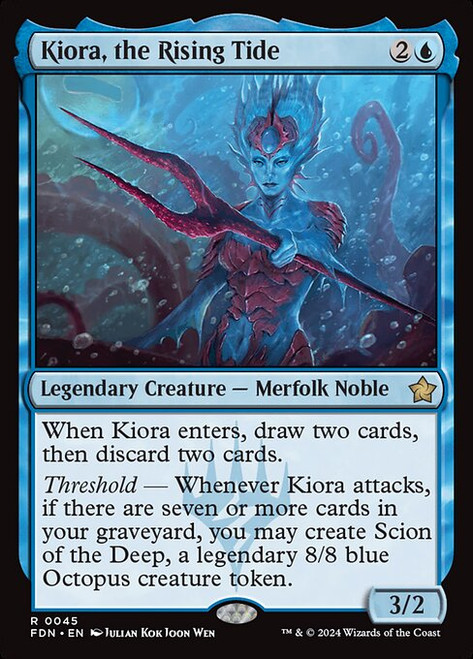 Kiora, the Rising Tide (FDN) (Foil) (#45)