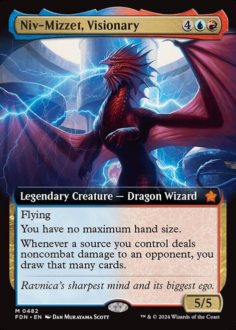 Niv-Mizzet, Visionary (FDN) (Extended Art) (#482)