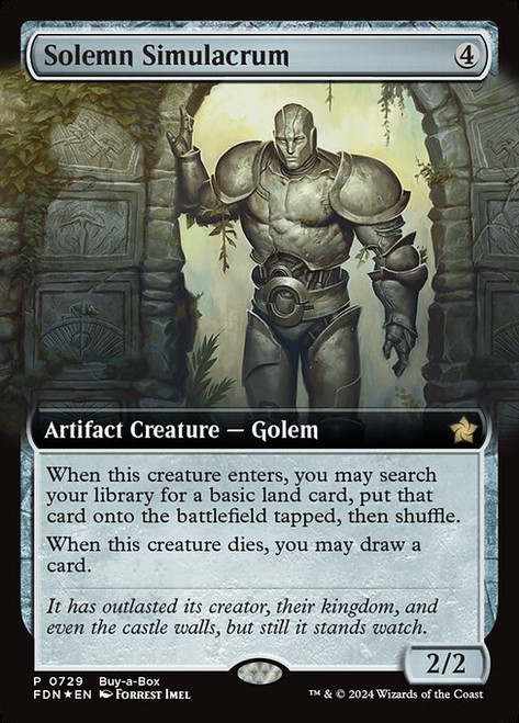 Solemn Simulacrum (FDN) (Foil) (Extended Art) (#729)
