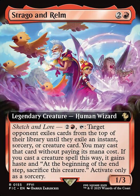 Strago and Relm (FIC) (Foil) (Extended Art) (#155)