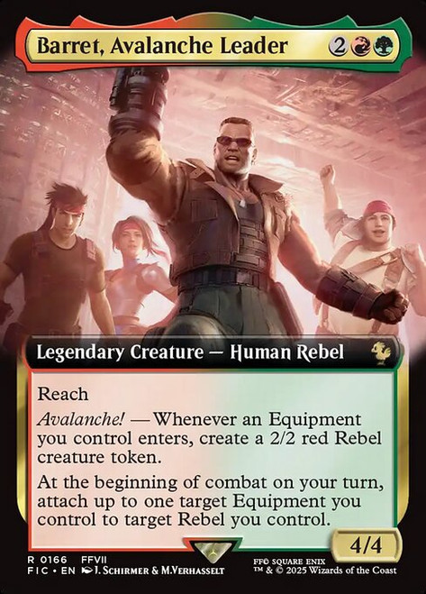 Barret, Avalanche Leader (FIC) (Foil) (Extended Art) (#166)