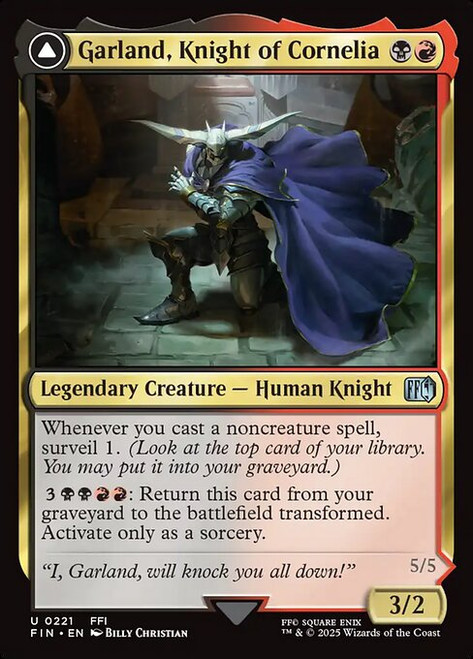Garland, Knight of Cornelia // Chaos, the Endless (FIN) (Foil) (#221)