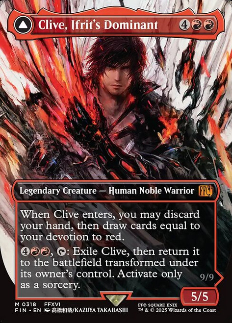 Clive, Ifrit's Dominant // Ifrit, Warden of Inferno (FIN) (Foil) (Borderless) (#318)