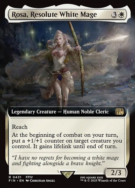 Rosa, Resolute White Mage (FIN) (Foil) (Extended Art) (#431)