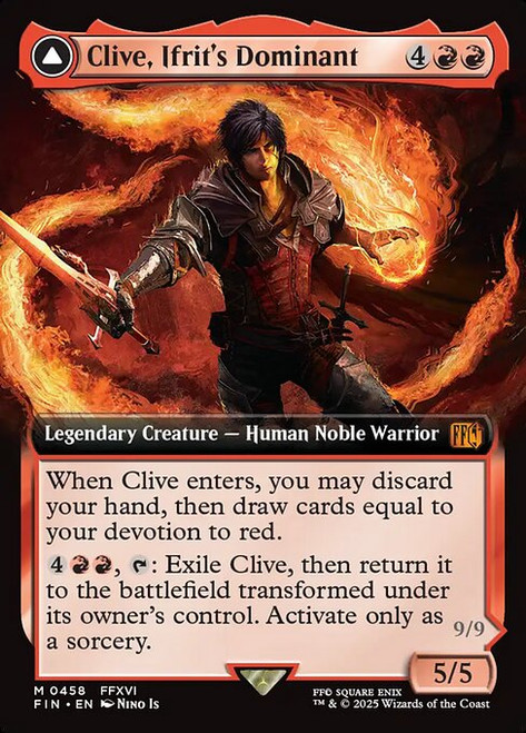 Clive, Ifrit's Dominant // Ifrit, Warden of Inferno (FIN) (Foil) (Extended Art) (#458)