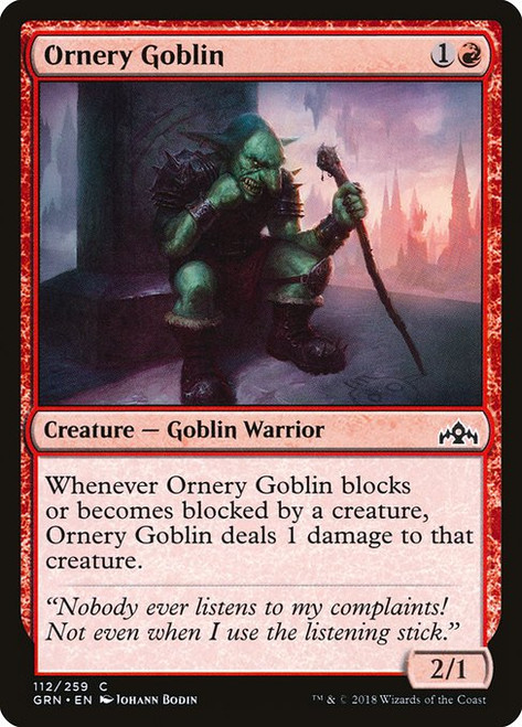 Ornery Goblin (GRN) (Foil) (#112)