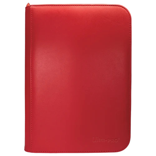 Ultra Pro - Vivid 4-Pocket Zippered PRO-Binder - RED
