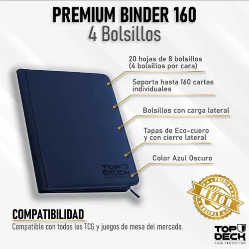 Carpeta Premium - TOPDECK 160 color Azul