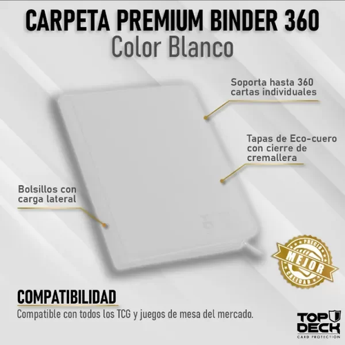 Carpeta Premium - TOPDECK 360 color Blanco