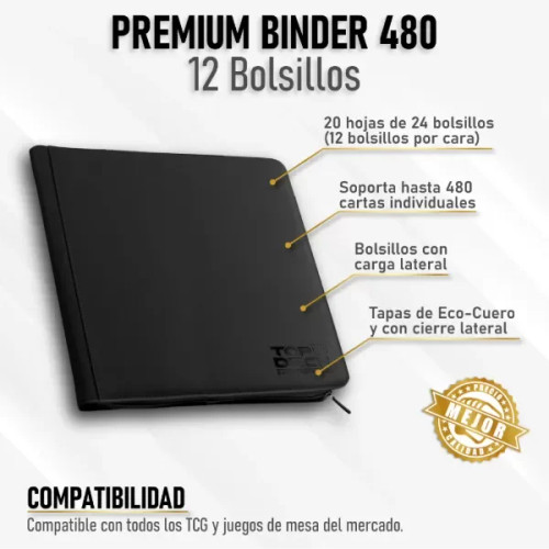 Carpeta Premium - TOPDECK 480 color Negro