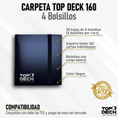 Carpeta Esencial - TOPDECK 160 color Negro