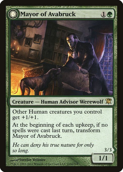Mayor of Avabruck // Howlpack Alpha (ISD) (Foil) (#193)