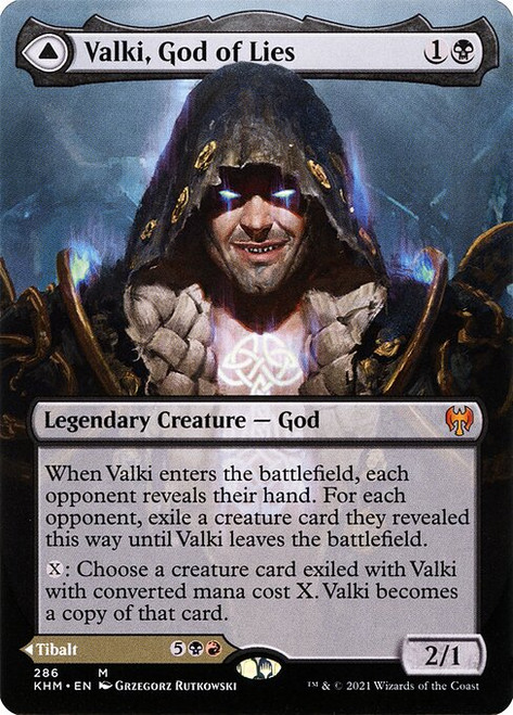 Valki, God of Lies // Tibalt, Cosmic Impostor (KHM) (Foil) (Borderless) (#286)