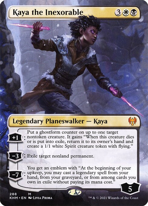 Kaya the Inexorable (KHM) (Foil) (Borderless) (#288)