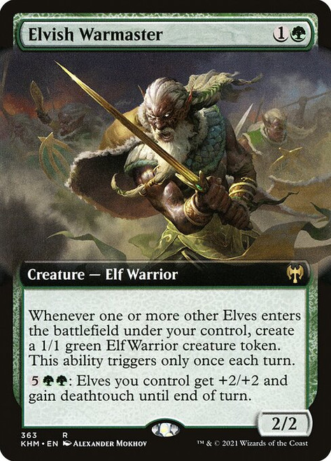 Elvish Warmaster (KHM) (Foil) (Extended Art) (#363)