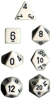 34mm Opaque d20 White / Black - XQ2001